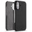 MELKCO For iPhone 16 Case Genuine Cow Leather PC Phone Cover Compatible with MagSafe - Black - 1