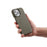 MELKCO For iPhone 16 Pro Case Genuine Cow Leather PC Phone Cover Compatible with MagSafe - Grey - 4