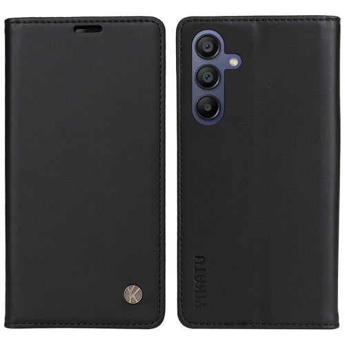 YIKATU YK-001 For Samsung Galaxy A18 5G / A17 5G / A17 4G / A26 5G / A16 5G / A16 4G Case Stand Leather Phone Cover Strong Magnetic Closure - Black - 1
