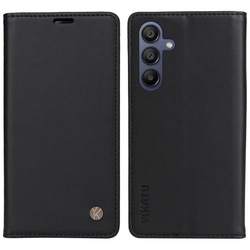 YIKATU YK-001 For Samsung Galaxy A18 5G / A17 5G / A17 4G / A26 5G / A16 5G / A16 4G Case Stand Leather Phone Cover Strong Magnetic Closure - Black - 1