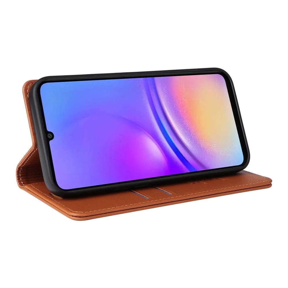 YIKATU YK-001 For Samsung Galaxy A08 5G / A08 4G / A07 4G / A06 4G / A06 5G Case Stand Leather Phone Cover Strong Magnetic Closure - Brown - 4