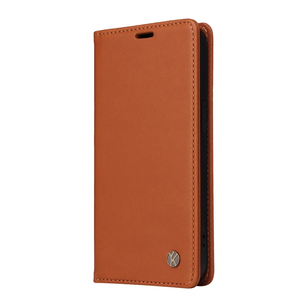 YIKATU YK-001 For Samsung Galaxy A08 5G / A08 4G / A07 4G / A06 4G / A06 5G Case Stand Leather Phone Cover Strong Magnetic Closure - Brown - 6