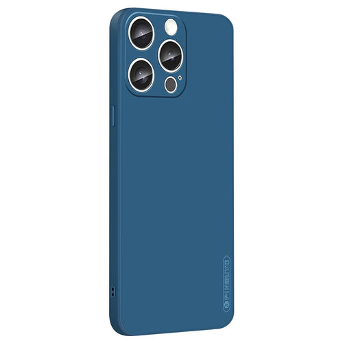 PINWUYO JK Touching Series For iPhone 16 Pro Case Silky Touch Soft TPU Phone Back Cover - Navy Blue - 1