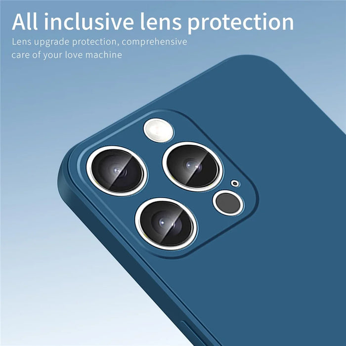 PINWUYO JK Touching Series For iPhone 16 Pro Case Silky Touch Soft TPU Phone Back Cover - Navy Blue - 5
