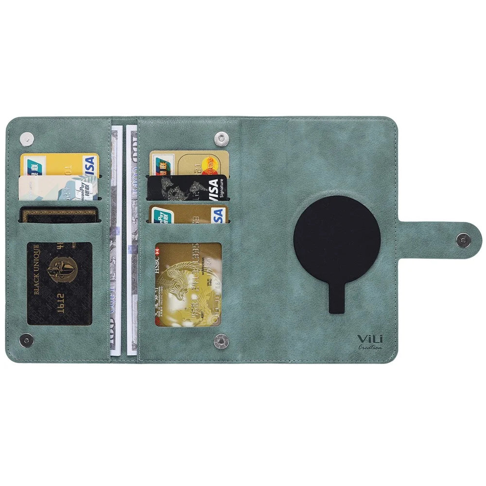 VILI GVA Series for Google Pixel 8a Magnetic Case Detachable PU Leather Wallet Phone Cover - Green - 2