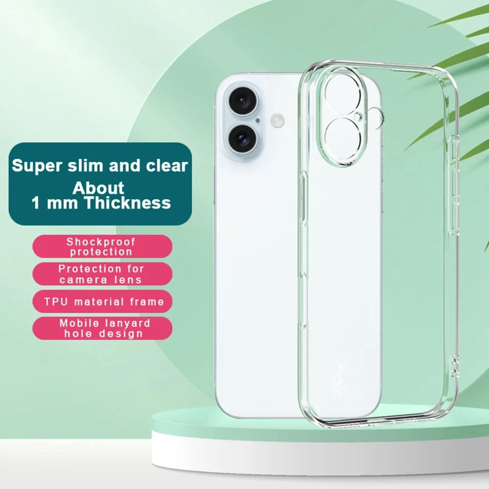 IMAK UX-5 Series for iPhone 16 Case Ultra Thin Anti-Scratch Clear TPU Phone Cover - 2
