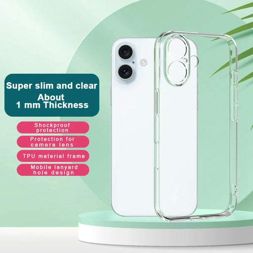 IMAK UX-5 Series for iPhone 16 Case Ultra Thin Anti-Scratch Clear TPU Phone Cover - 2