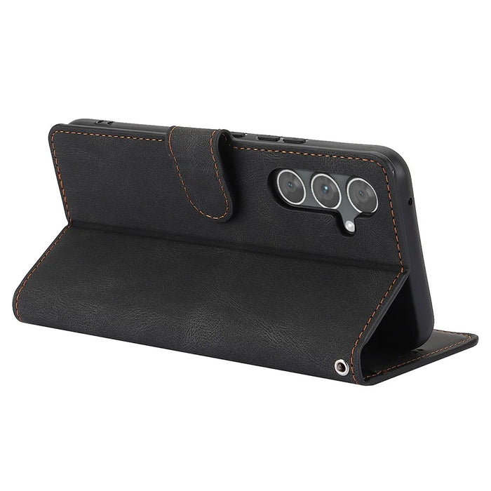 For Samsung Galaxy A16 5G / A16 4G Case PU Leather Phone Cover with Wallet Stand View - Black - 3