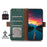 For Samsung Galaxy A16 5G / A16 4G Case Genuine Cow Phone Cover Ostrich Texture RFID Blocking Card Holder - Green - 4