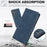 For Samsung Galaxy S24 FE Case PU Leather Phone Cover with Wallet Stand View - Blue - 7