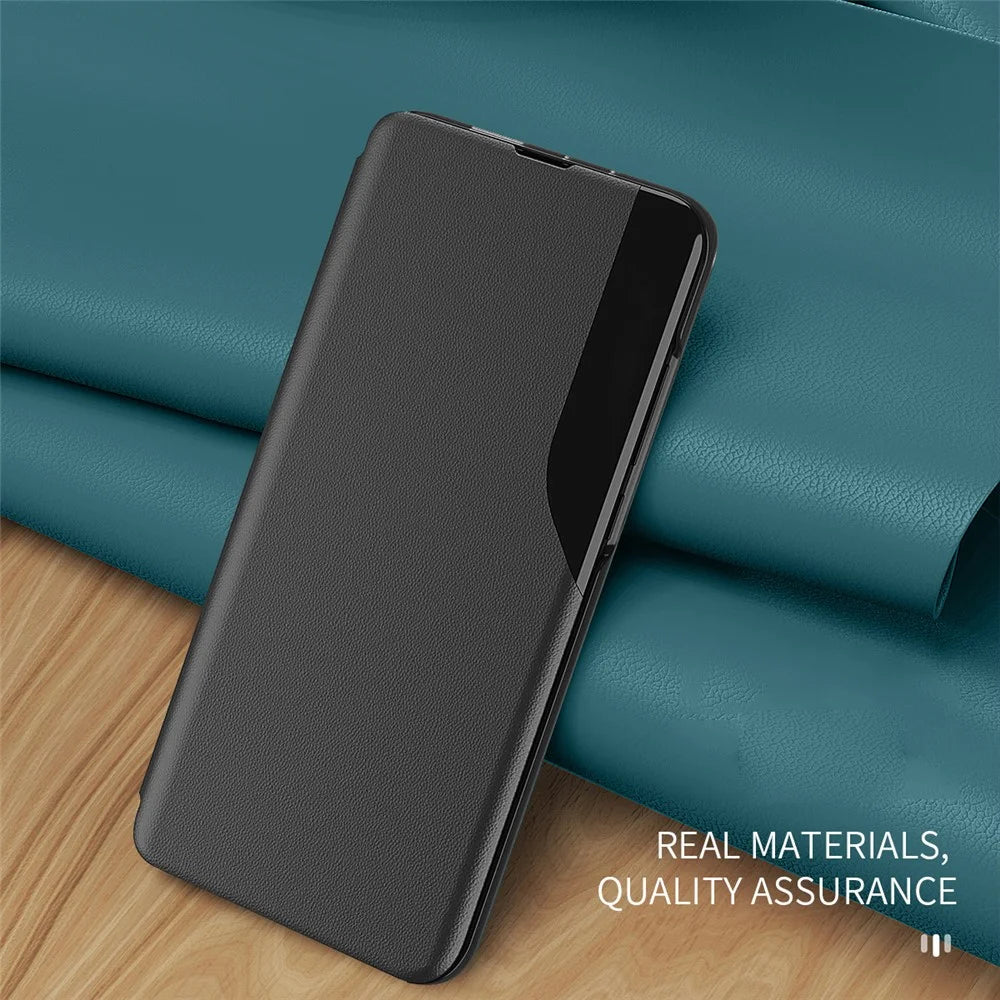 For iPhone 16 Plus Phone Case Folio Flip PU Leather Stand Cover - Sapphire - 5