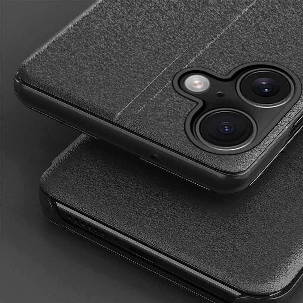 For iPhone 16 Plus Phone Case Folio Flip PU Leather Stand Cover - Sapphire - 6