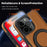 For iPhone 16 Pro Case with Ring Kickstand Compatible with MagSafe PU Leather Back Cover - Brown - 6