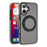 For iPhone 16 Case with Ring Kickstand Compatible with MagSafe PU Leather Back Cover - Grey - 2