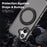 For iPhone 16 Case with Ring Kickstand Compatible with MagSafe PU Leather Back Cover - Grey - 4