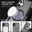 For iPhone 16 Case with Ring Kickstand Compatible with MagSafe PU Leather Back Cover - Grey - 7