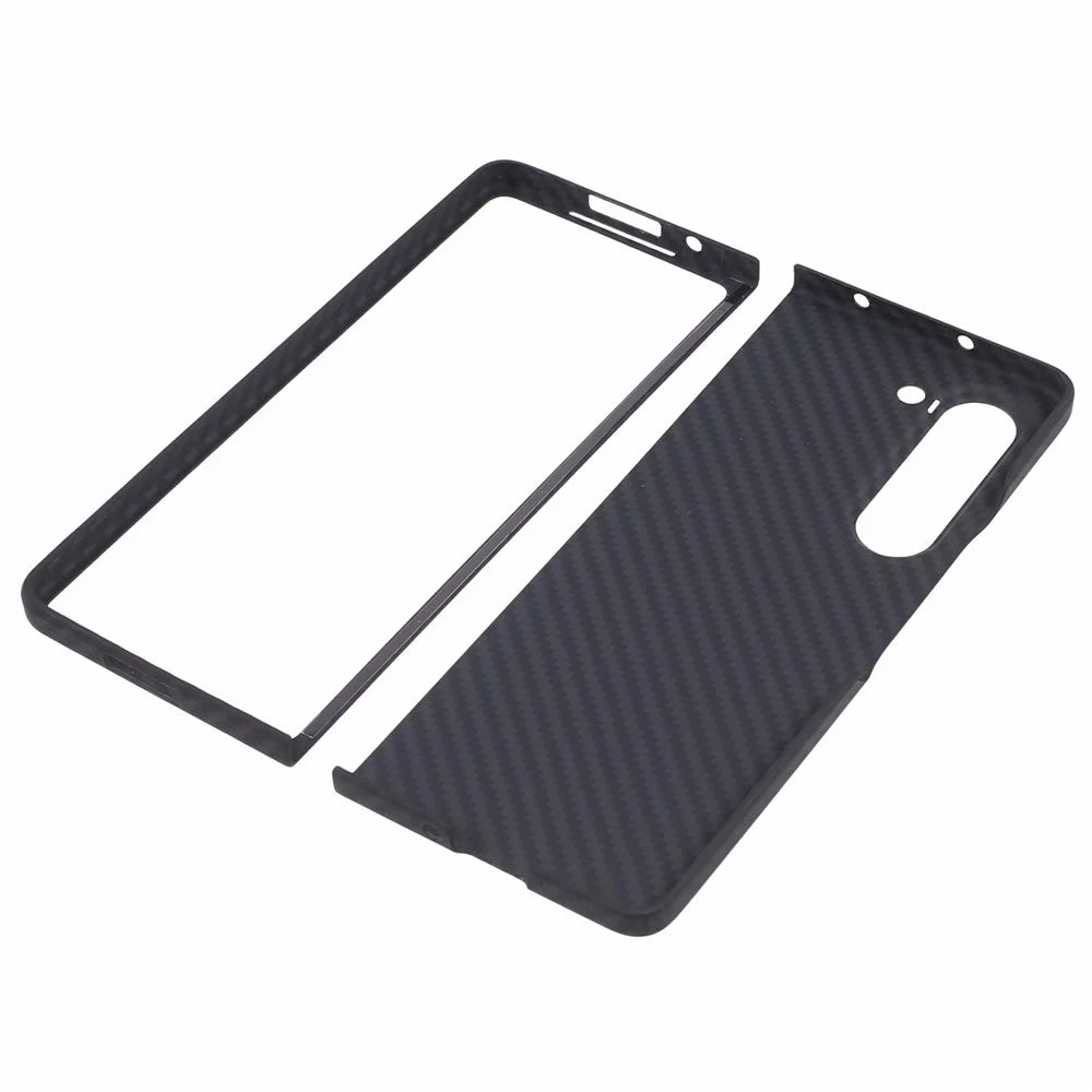 For Samsung Galaxy Z Fold6 5G Case 1500D Coarse Texture Sturdy Aramid Fiber Phone Cover - Black - 7