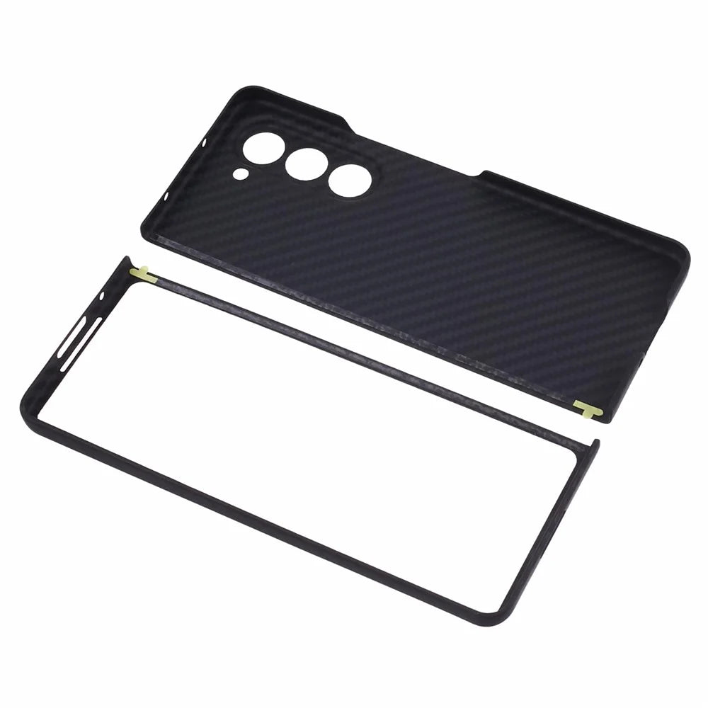 For Samsung Galaxy Z Fold6 5G Case 1500D Coarse Texture Aramid Fiber Phone Cover Precision Cut-Out - Black - 4