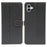 For iPhone 16 Plus Case Magnetic Clasp Four-Leaf Clover Leather Phone Cover - Black - 1