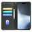 For iPhone 16 Pro Case Four-Leaf Clover Leather Flip Phone Cover Stand Wallet - Black - 2