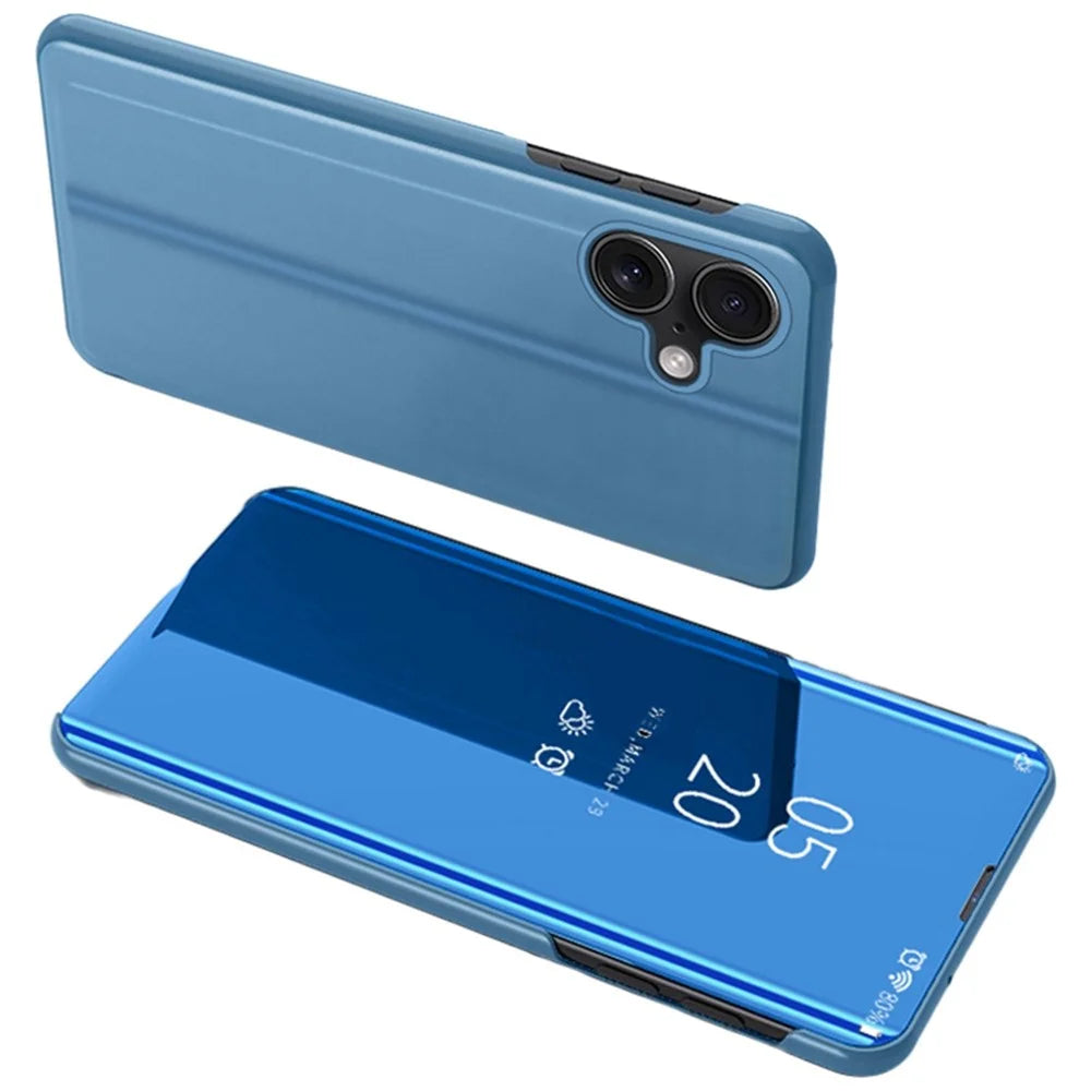 For iPhone 16 Flip Leather Cover with Stand Full Body Protective Phone Case - Blue - 1