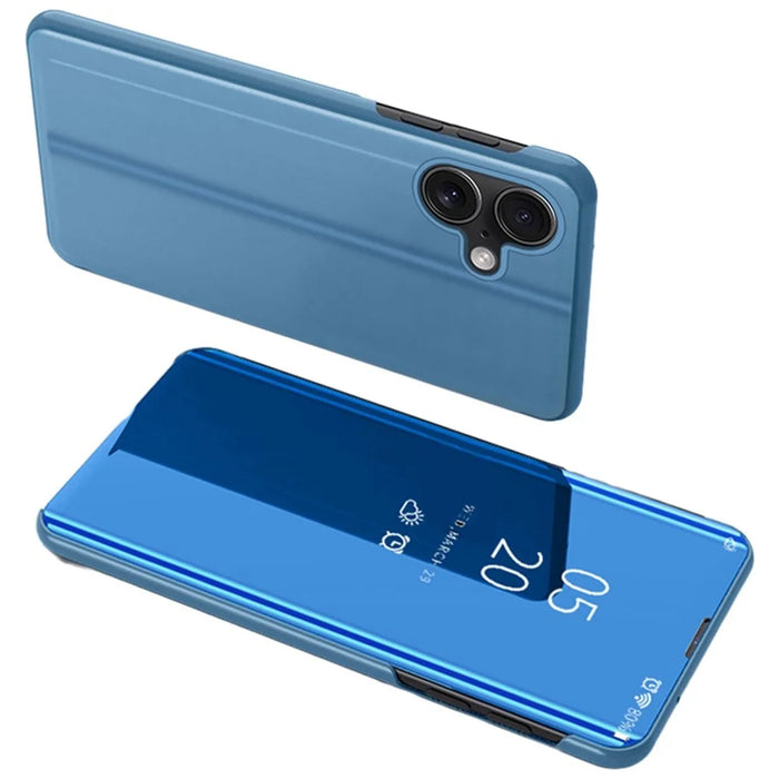 For iPhone 16 Flip Leather Cover with Stand Full Body Protective Phone Case - Blue - 1