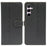 For Samsung Galaxy A35 5G Case Magnetic Clasp Four-Leaf Clover Leather Phone Cover - Black - 1