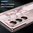 For Samsung Galaxy Z Fold6 5G Case Kickstand Dual Hinge PC Phone Cover with Screen Film and Stylus - Rose Gold - 6