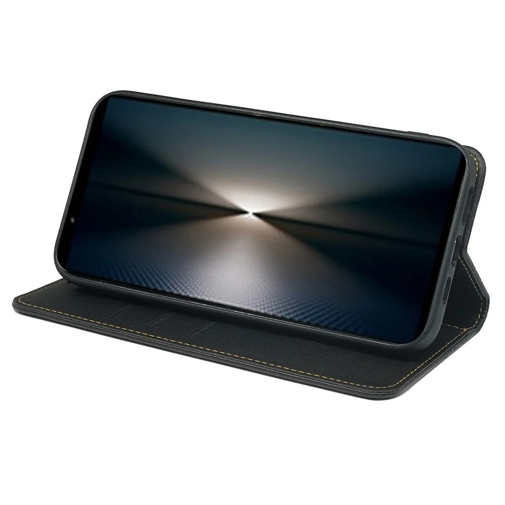 For Sony Xperia 1 VI Case Four-Leaf Clover Leather Flip Phone Cover Stand Wallet - Black - 3