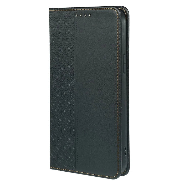 For Google Pixel 8a Case Four-Leaf Clover Leather Flip Phone Cover Stand Wallet - Black - 5