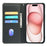 For iPhone 14 Case Four-Leaf Clover Leather Flip Phone Cover Stand Wallet - Black - 2