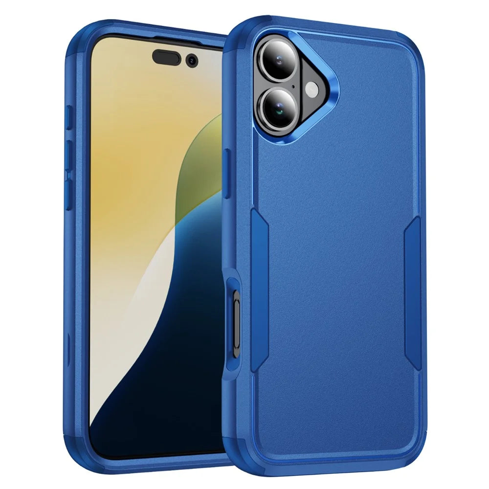 Commuter Series For iPhone 16 Case 3-in-1 Shockproof TPU+PC Phone Cover - Sapphire - 1