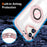 For iPhone 16 Plus Case Magnetic Ring Holder Kickstand PC+TPU Phone Cover - Pink - 3