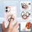 For iPhone 16 Plus Case Magnetic Ring Holder Kickstand PC+TPU Phone Cover - Pink - 6