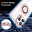 For iPhone 16 Pro Case Magnetic Ring Holder Kickstand PC+TPU Phone Cover - Pink - 3