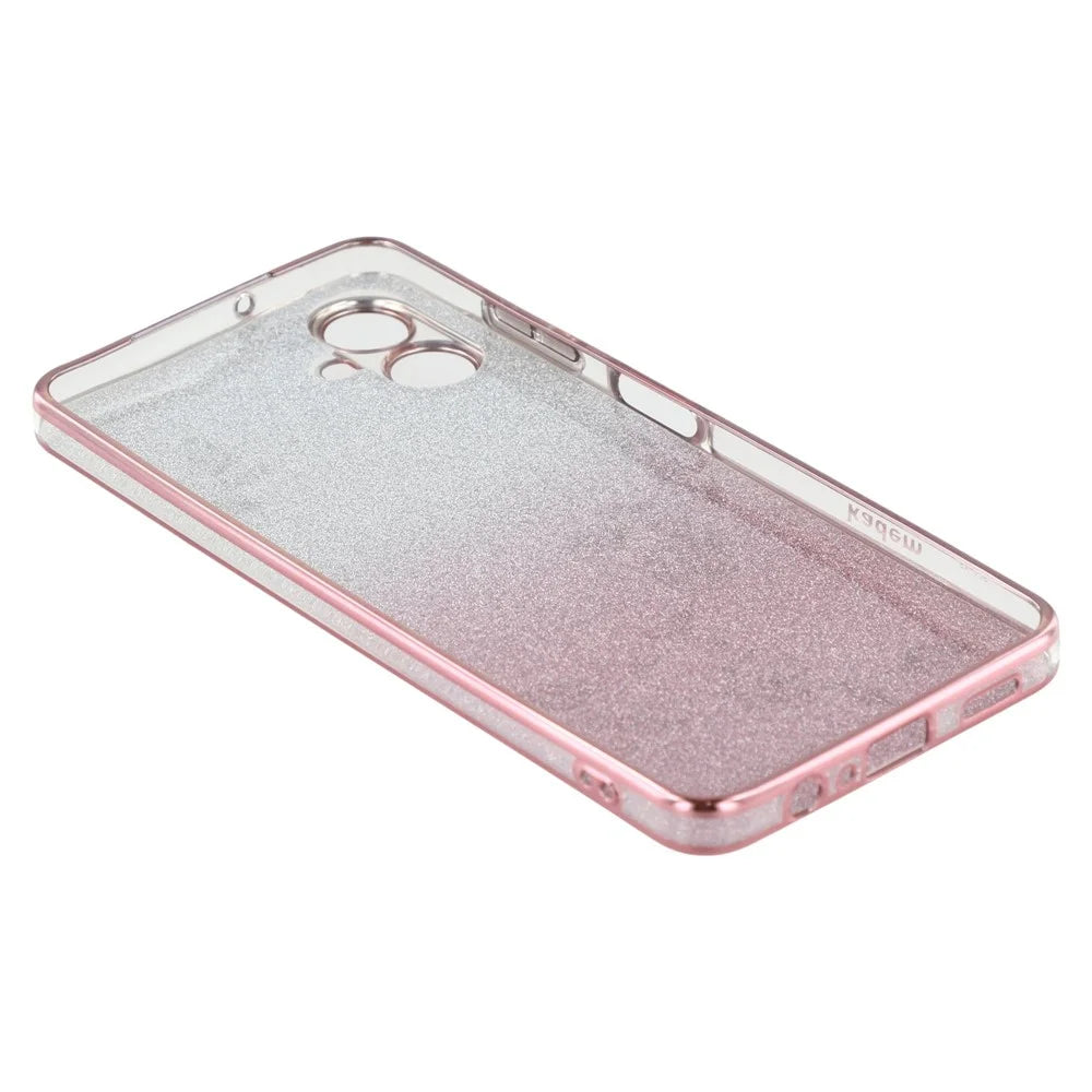 KADEM For Samsung Galaxy A06 4G Case Flower TPU Flexible Gradient Phone Cover - Rose Gold - 3