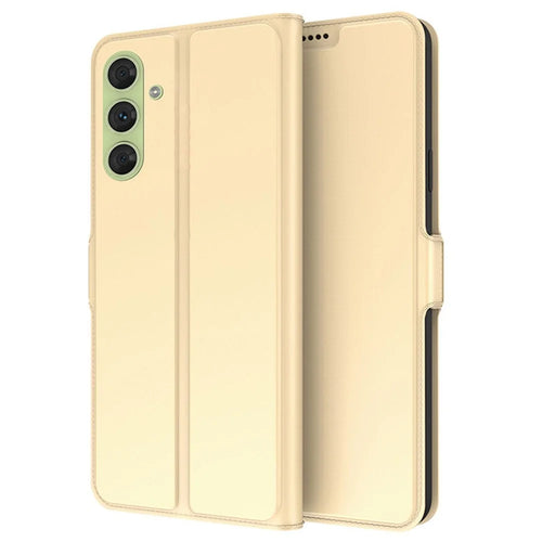 For Samsung Galaxy A16 5G / A16 4G Case Shockproof TPU Inner Shell Leather Phone Cover - Gold - 1