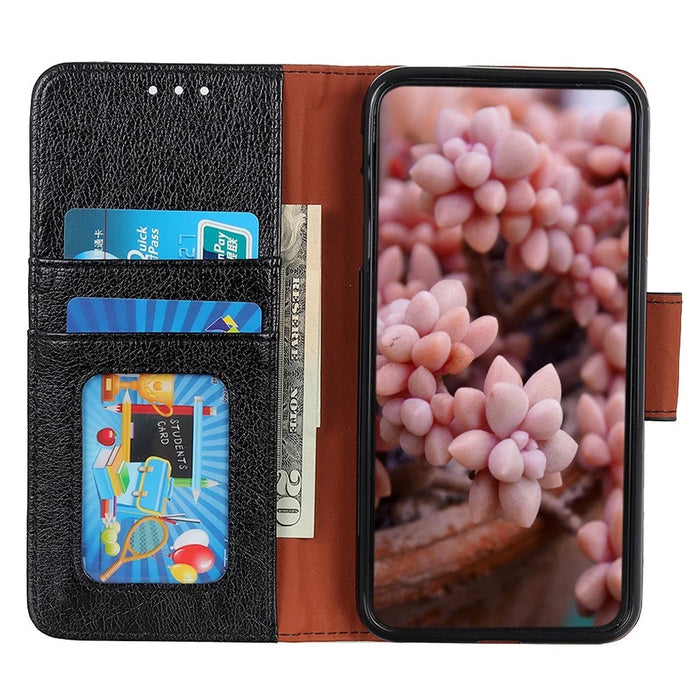 For OnePlus Nord 4 Case Nappa Texture Split Leather Wallet Phone Cover - Black - 3