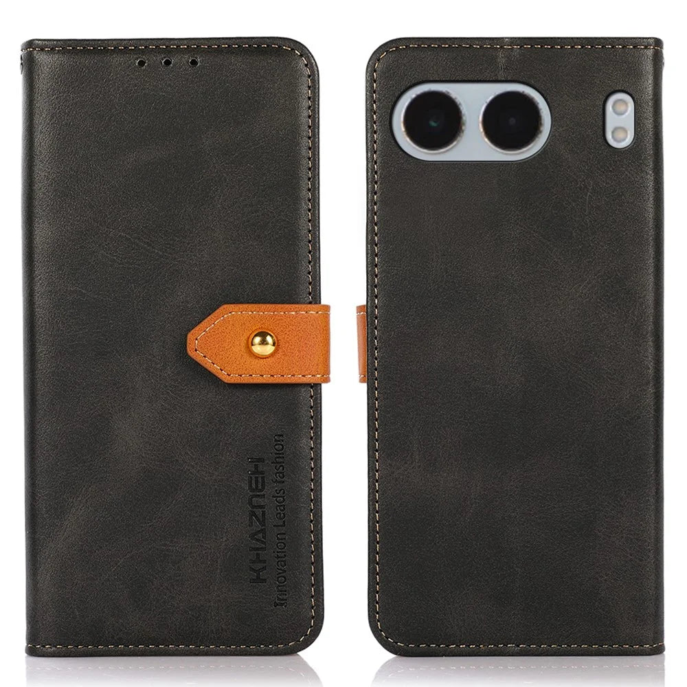 KHAZNEH For OnePlus Nord 4 Wallet Phone Case Stand Leather Flip Cover - Black - 1