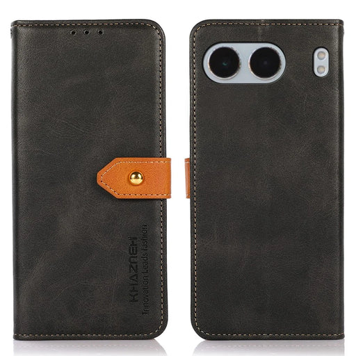 KHAZNEH For OnePlus Nord 4 Wallet Phone Case Stand Leather Flip Cover - Black - 1