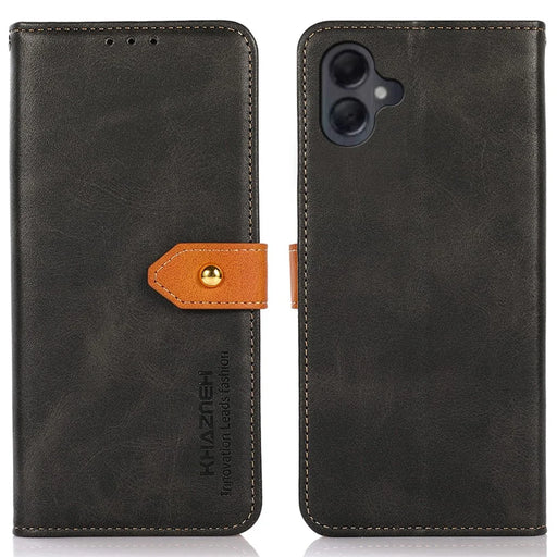 KHAZNEH For Samsung Galaxy A06 4G Wallet Phone Case Stand Leather Flip Cover - Black - 1
