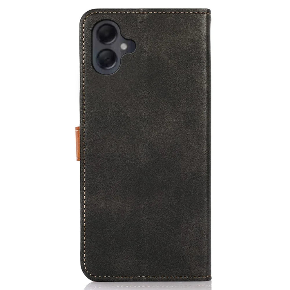 KHAZNEH For Samsung Galaxy A06 4G Wallet Phone Case Stand Leather Flip Cover - Black - 7