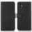 For Samsung Galaxy A06 4G Case Cowhide Texture Leather Wallet Phone Cover with Stand - Black - 1