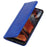 For Samsung Galaxy A16 5G / A16 4G Stand Case Split Leather Litchi Texture Wallet Phone Cover - Blue - 5