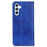 For Samsung Galaxy A16 5G / A16 4G Stand Case Split Leather Litchi Texture Wallet Phone Cover - Blue - 7