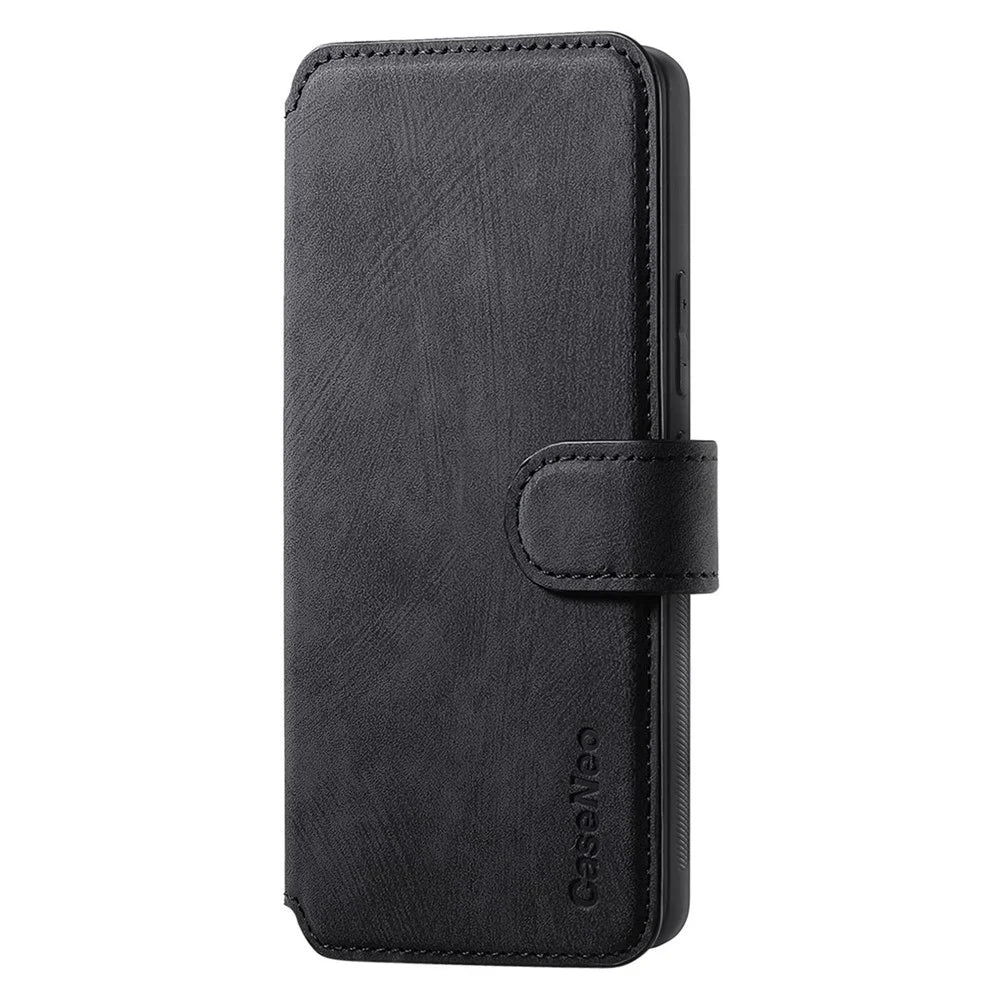For Samsung Galaxy S23 FE Magnetic Case CASENEO Detachable Leather Phone Wallet Cover - Black - 6