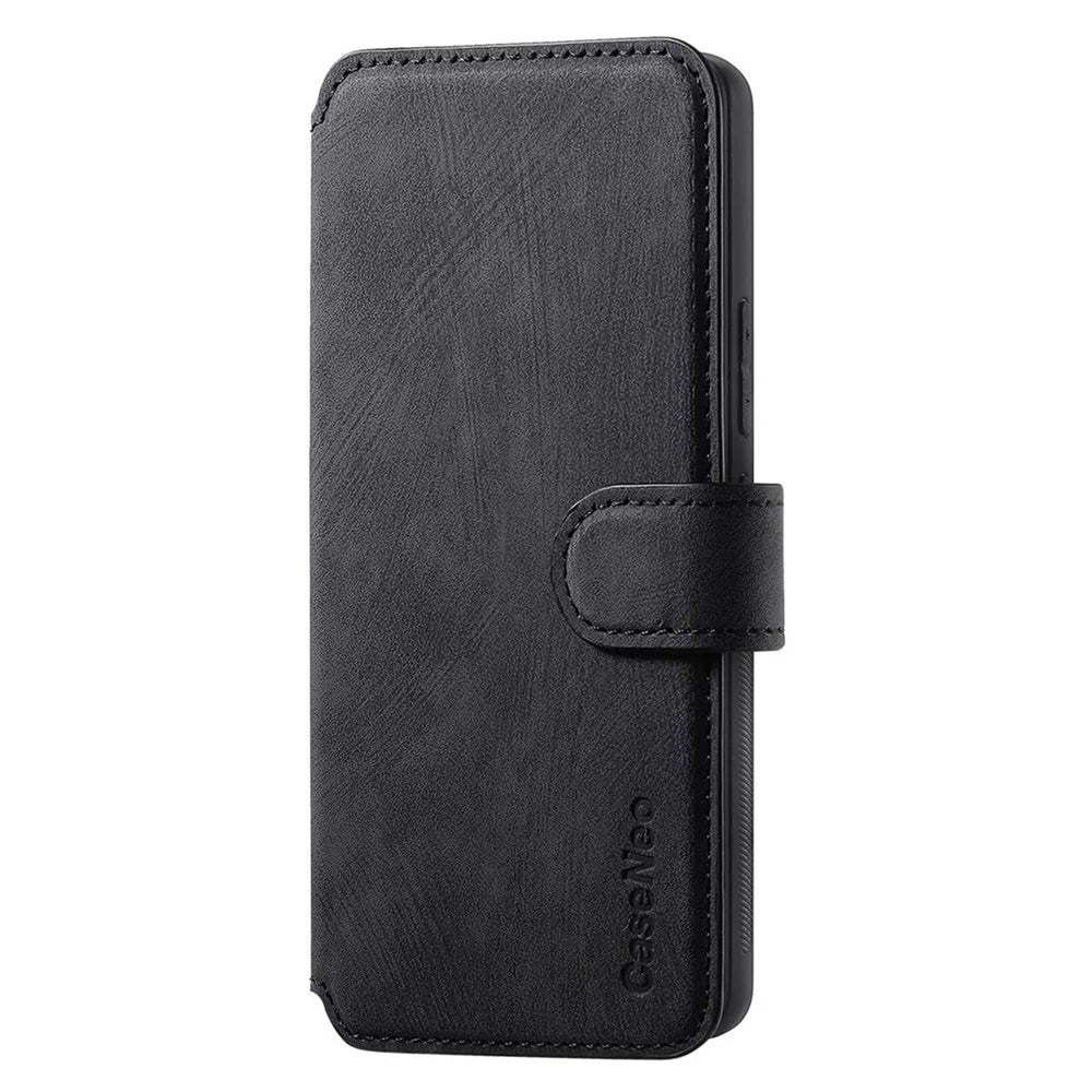 For Samsung Galaxy A55 5G Magnetic Case CASENEO Detachable Leather Phone Wallet Cover - Black - 6
