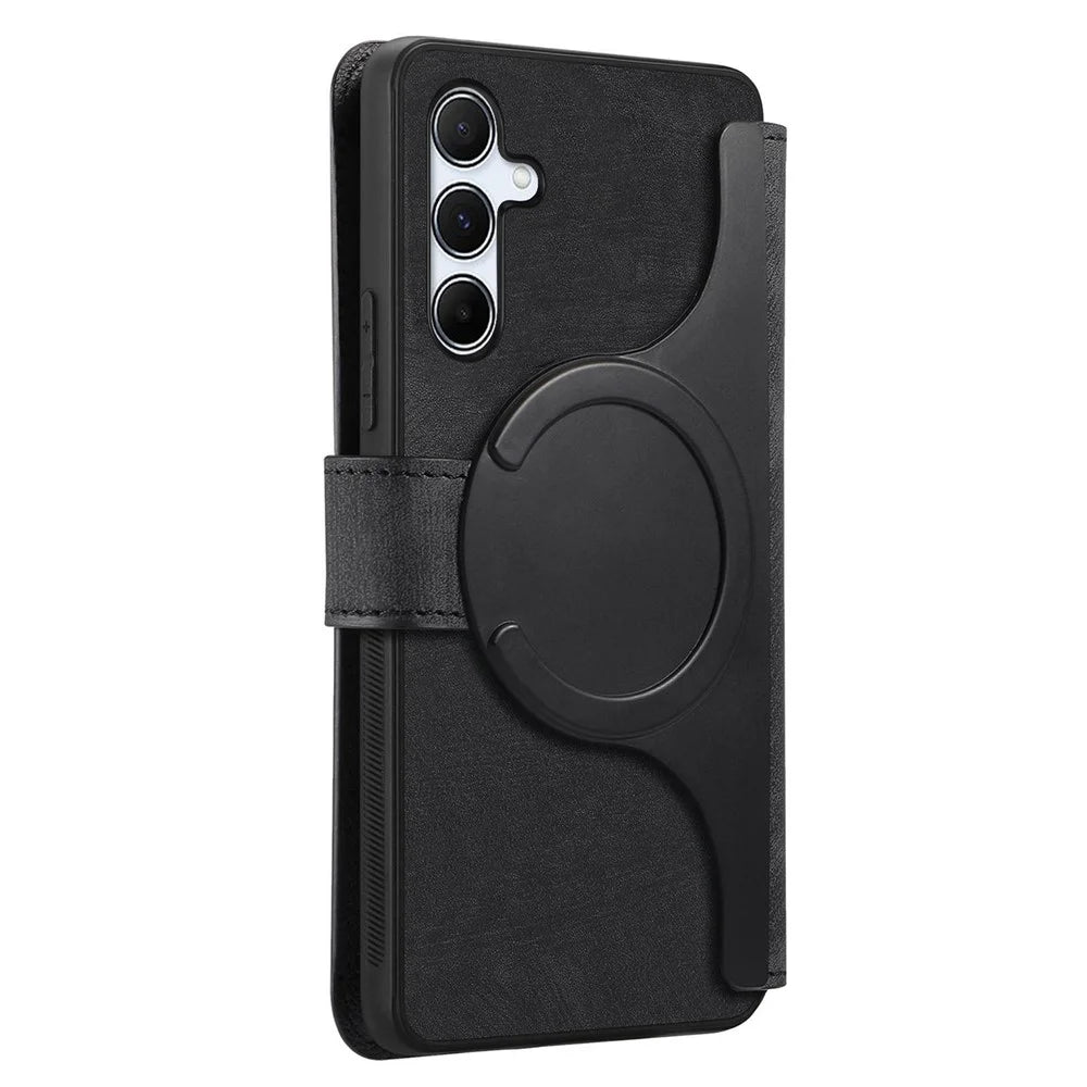 For Samsung Galaxy A55 5G Magnetic Case CASENEO Detachable Leather Phone Wallet Cover - Black - 7