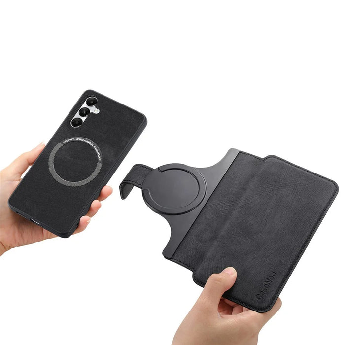 For Samsung Galaxy A05s 4G Magnetic Case CASENEO Detachable Leather Phone Wallet Cover - Black - 5