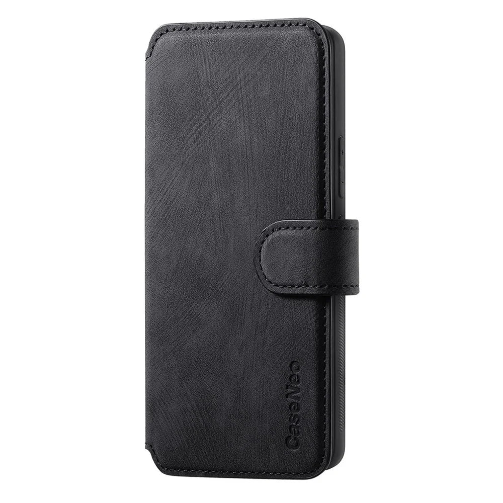 For Samsung Galaxy A05s 4G Magnetic Case CASENEO Detachable Leather Phone Wallet Cover - Black - 6